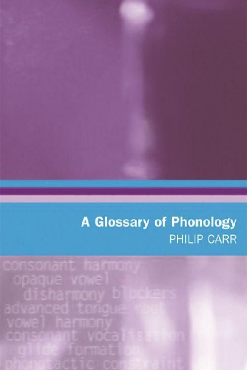 Produktbild: A Glossary of Phonology