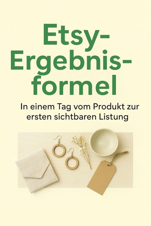Produktbild: Etsy-Ergebnisformel: In einem Tag vom Produkt zur ersten sichtbaren Listung