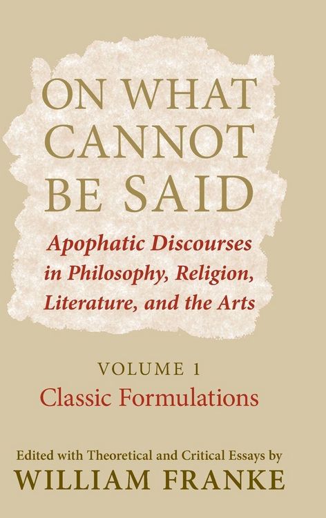 Produktbild: On What Cannot Be Said