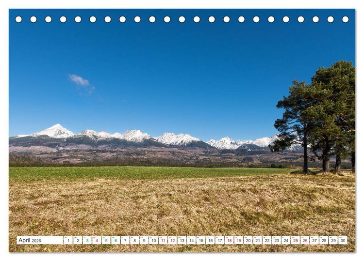 Produktbild: Slowakei - Die Sch&ouml;nheit der Tatra Gebirge (Tischkalender 2026 DIN A5 quer), CALVENDO Monatskalender