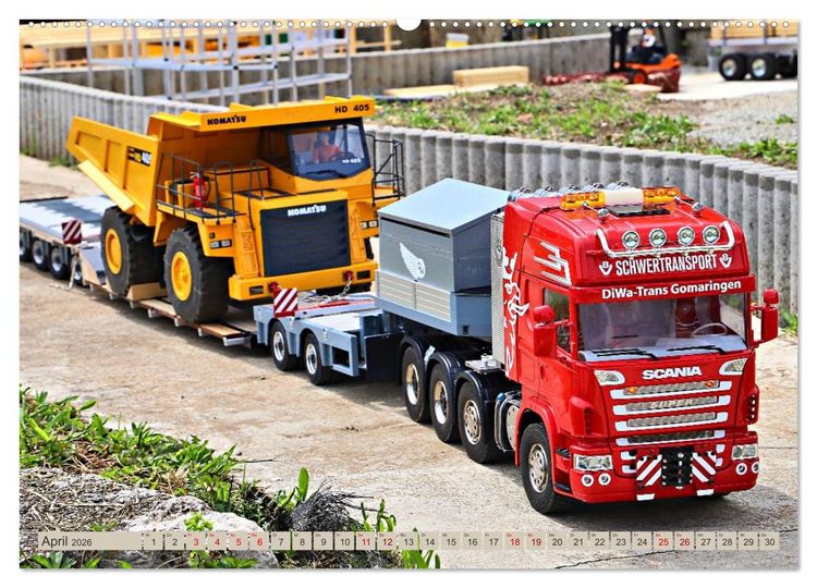Produktbild: LKW Modelle beim Dampfmodellbautreffen in Bisingen (hochwertiger Premium Wandkalender 2026 DIN A2 quer), Kunstdruck in Hochglanz