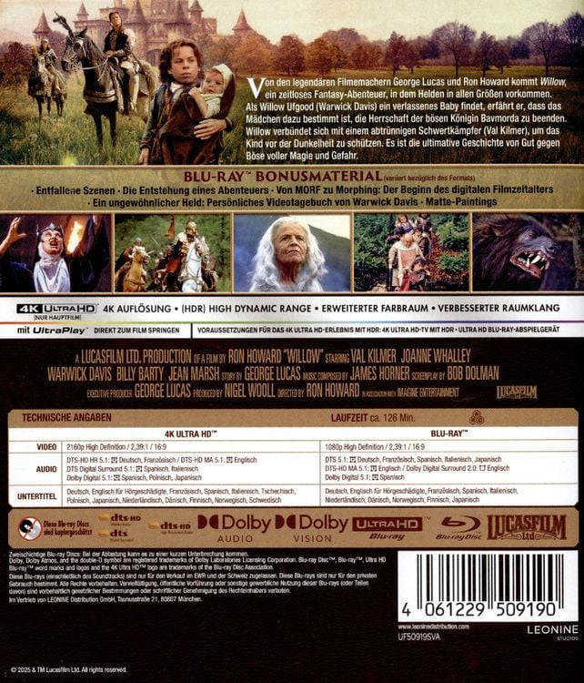 Produktbild: Willow (4K Ultra HD) (+ Blu-ray)