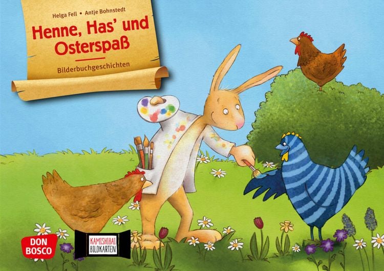 Produktbild: Henne, Has' und Osterspaß. Kamishibai Bildkartenset