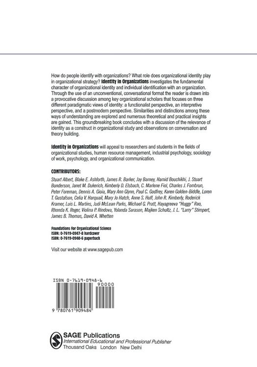 Produktbild: Identity in Organizations
