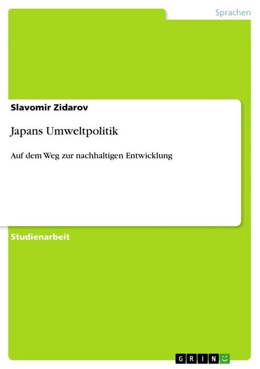 Produktbild: Japans Umweltpolitik