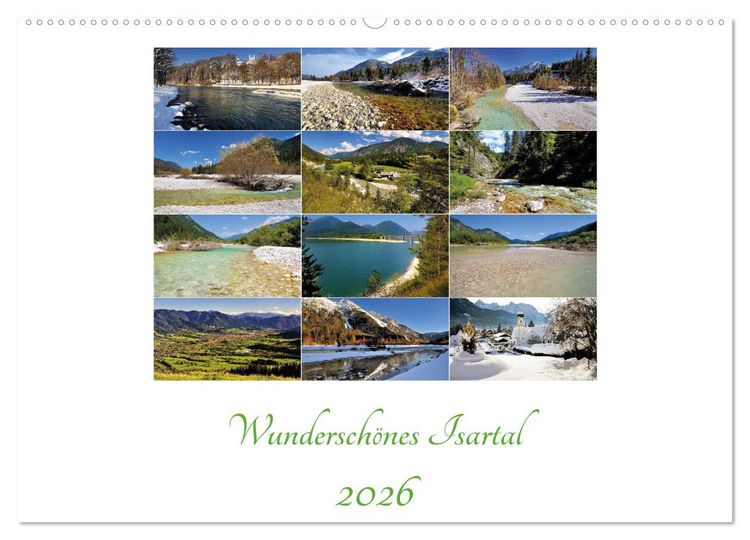 Produktbild: Wundersch&ouml;nes Isartal 2026 (Wandkalender 2026 DIN A2 quer), CALVENDO Monatskalender
