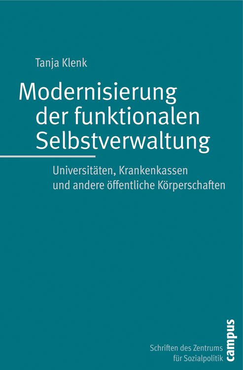 Produktbild: Modernisierung der funktionalen Selbstverwaltung
