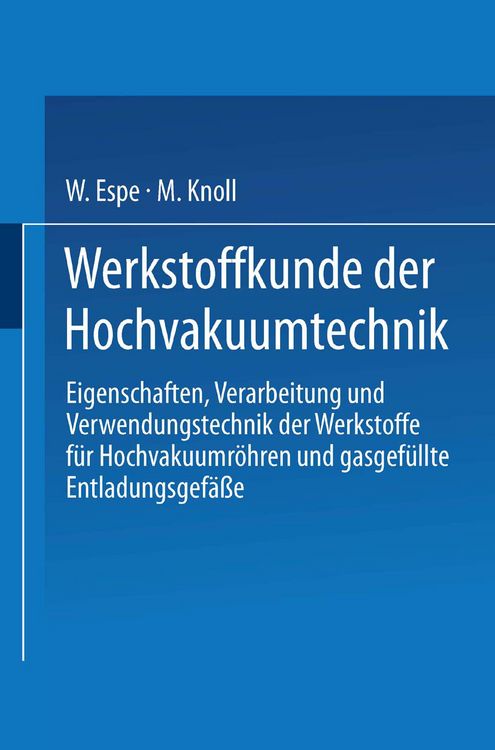 Produktbild: Werkstoffkunde der Hochvakuumtechnik