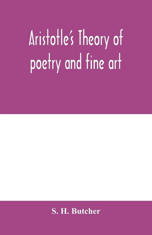 Produktbild: Aristotle's theory of poetry and fine art