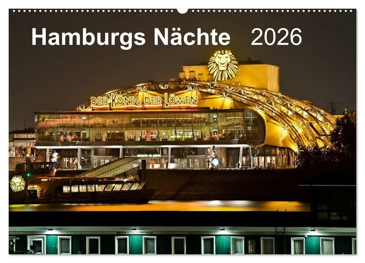 Produktbild: Hamburgs N&auml;chte (Wandkalender 2026 DIN A2 quer), CALVENDO Monatskalender