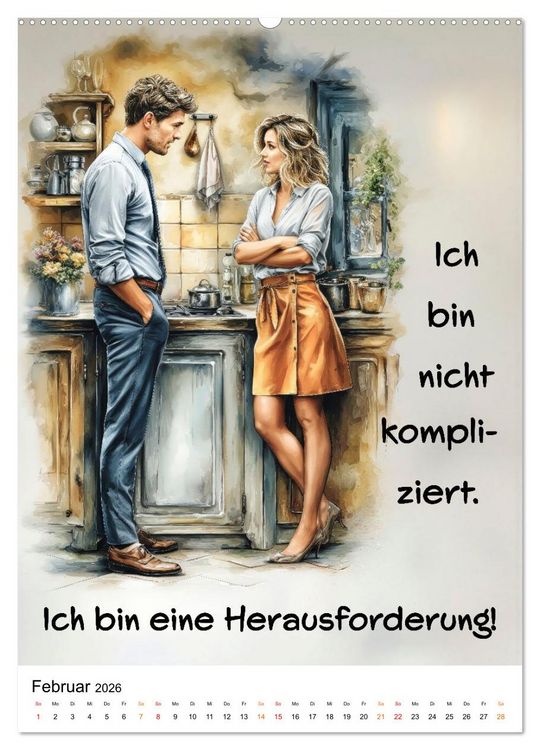 Produktbild: Liebling, mal ehrlich ..... (Wandkalender 2026 DIN A2 hoch), CALVENDO Monatskalender