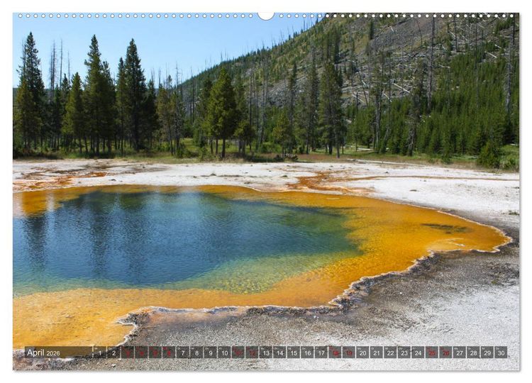 Produktbild: Farben des Yellowstone National Park 2026 (hochwertiger Premium Wandkalender 2026 DIN A2 quer), Kunstdruck in Hochglanz