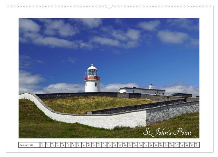 Produktbild: Irische Leuchtt&uuml;rme - Leuchtfeuer entlang Irlands wilder K&uuml;ste (hochwertiger Premium Wandkalender 2026 DIN A2 quer), Kunstdruck in Hochglanz