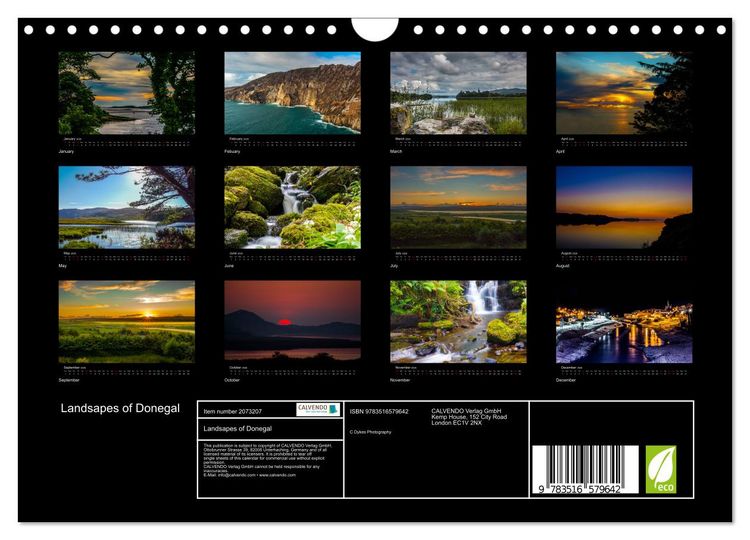 Produktbild: Landsapes of Donegal (Wall Calendar 2026 DIN A4 landscape), CALVENDO 12 Month Wall Calendar
