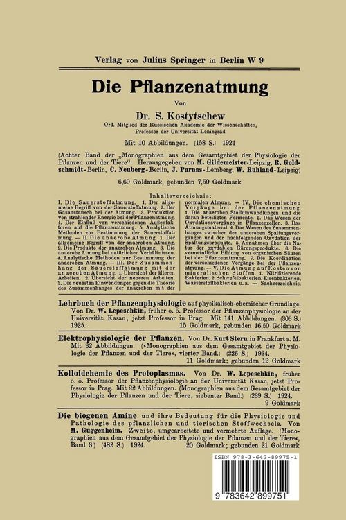 Produktbild: Lehrbuch der Pflanzenphysiologie