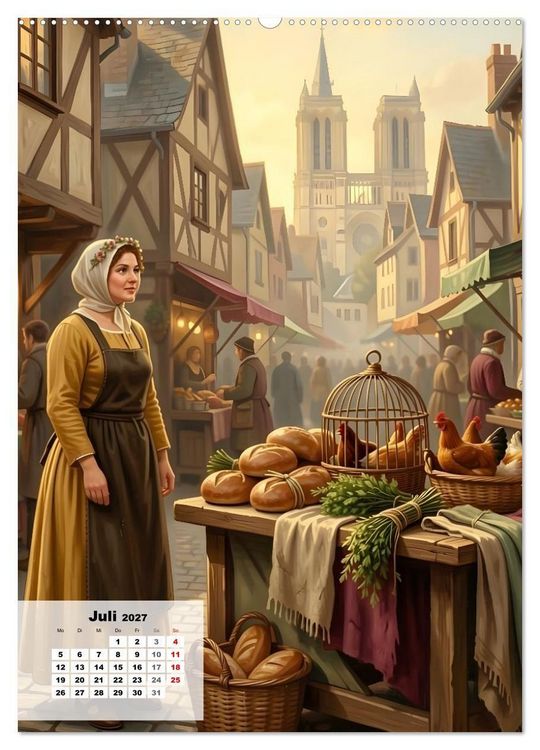 Produktbild: Marktfrauen durch die Jahrhunderte (Wandkalender 2027 DIN A2 hoch), CALVENDO Monatskalender
