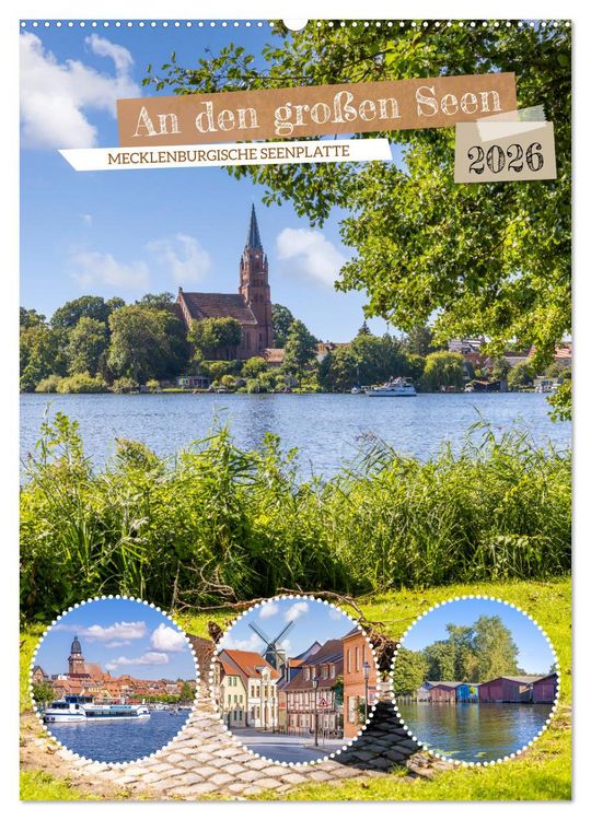 Produktbild: An den gro&szlig;en Seen der Mecklenburgischen Seenplatte (Wandkalender 2026 DIN A2 hoch), CALVENDO Monatskalender