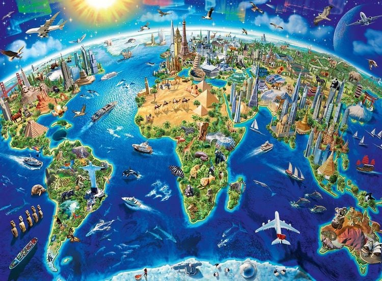 Produktbild: Puzzle Ravensburger Große, weite Welt 200 Teile XXL