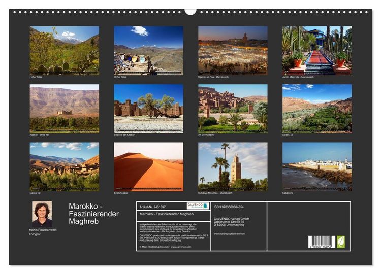 Produktbild: Marokko - Faszinierender Maghreb (Wandkalender 2027 DIN A2 quer), CALVENDO Monatskalender