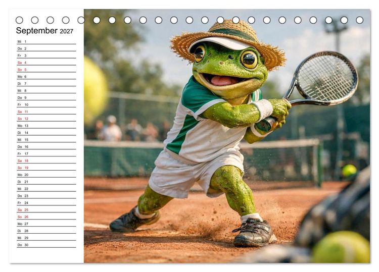 Produktbild: Sportfrosch (Tischkalender 2027 DIN A5 quer), CALVENDO Monatskalender