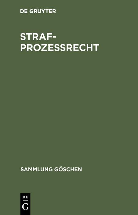 Produktbild: Strafproze&szlig;recht