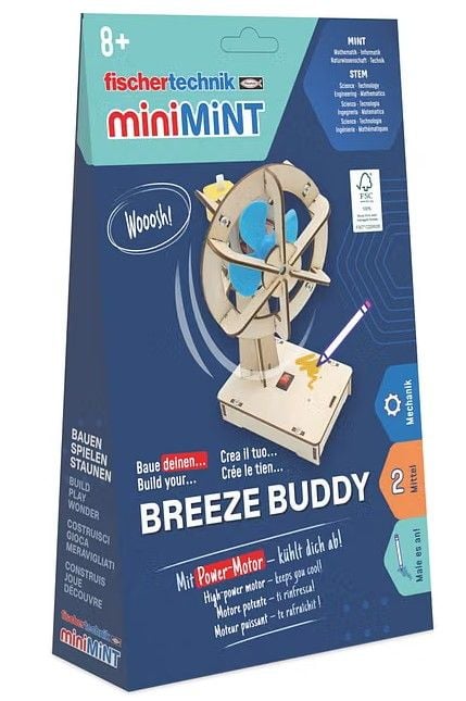 Produktbild: Fischertechnik 579973 - miniMINT, Breeze Buddy, Technik-Holzbausatz ab 8 Jahren
