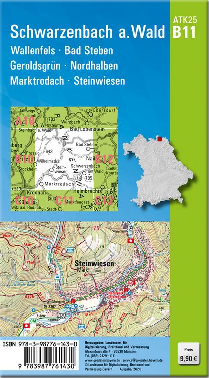 Produktbild: ATK25-B11 Schwarzenbach a.Wald (Amtliche Topographische Karte 1:25000)