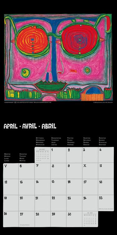 Produktbild: Hundertwasser Brosch&uuml;renkalender Art 2027