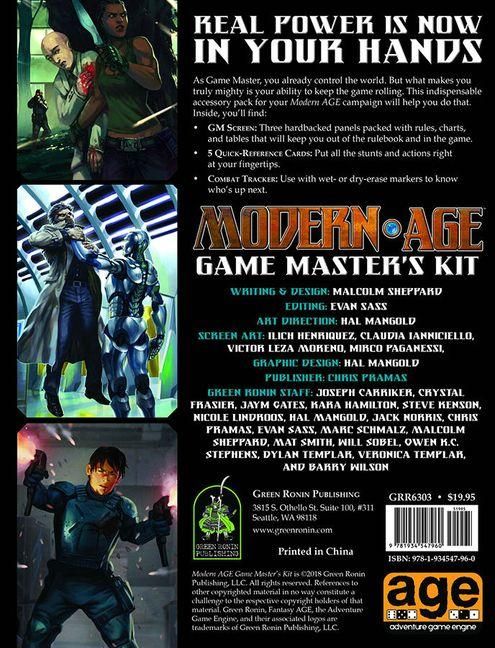 Produktbild: Sheppard, M: Modern Age RPG Game Master's Kit