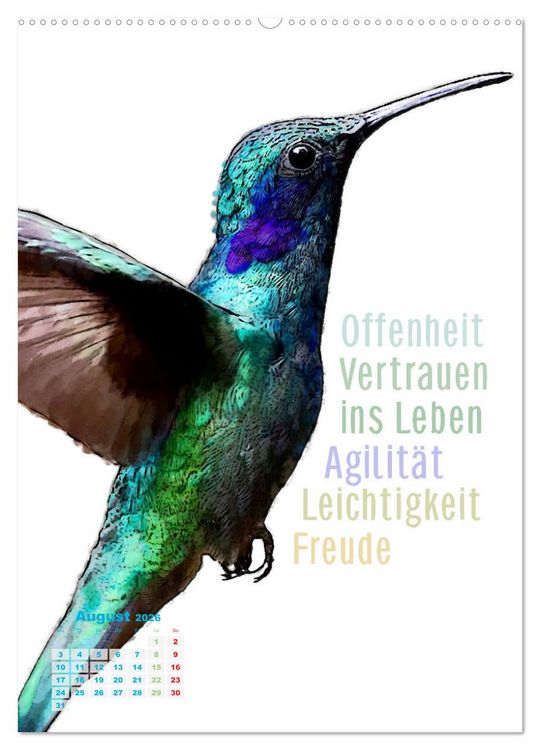Produktbild: Welche spirituelle Bedeutung hat dieser Vogel? (Wandkalender 2026 DIN A2 hoch), CALVENDO Monatskalender