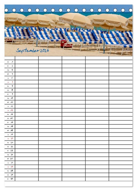 Produktbild: Idyllisches Florida / Familienplaner (Tischkalender 2026 DIN A5 hoch), CALVENDO Monatskalender