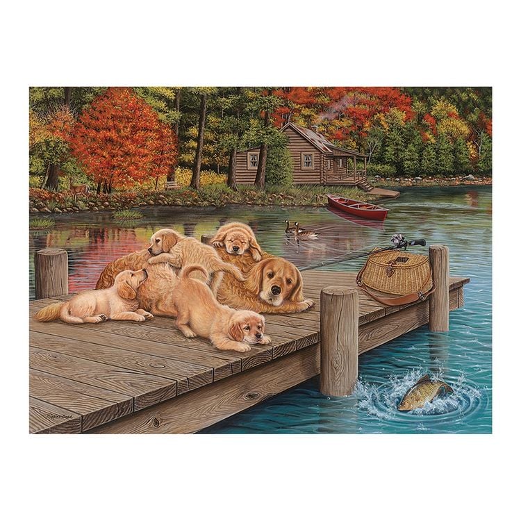 Produktbild: Cobble Hill Golden Retriever am Steg 275 Teile