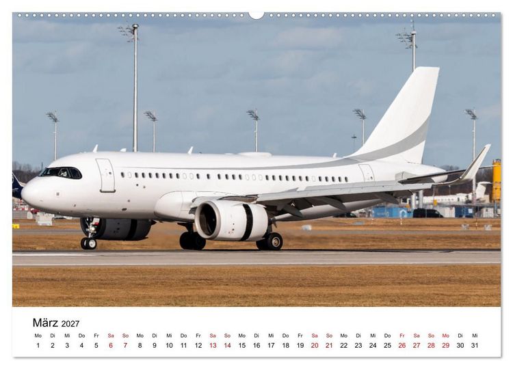Produktbild: Die Welt der Privatjets (Wandkalender 2027 DIN A2 quer), CALVENDO Monatskalender