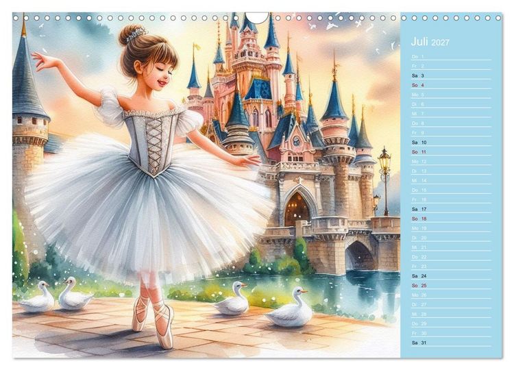 Produktbild: Zauberhafte Ballerina (Wandkalender 2027 DIN A3 quer), CALVENDO Monatskalender