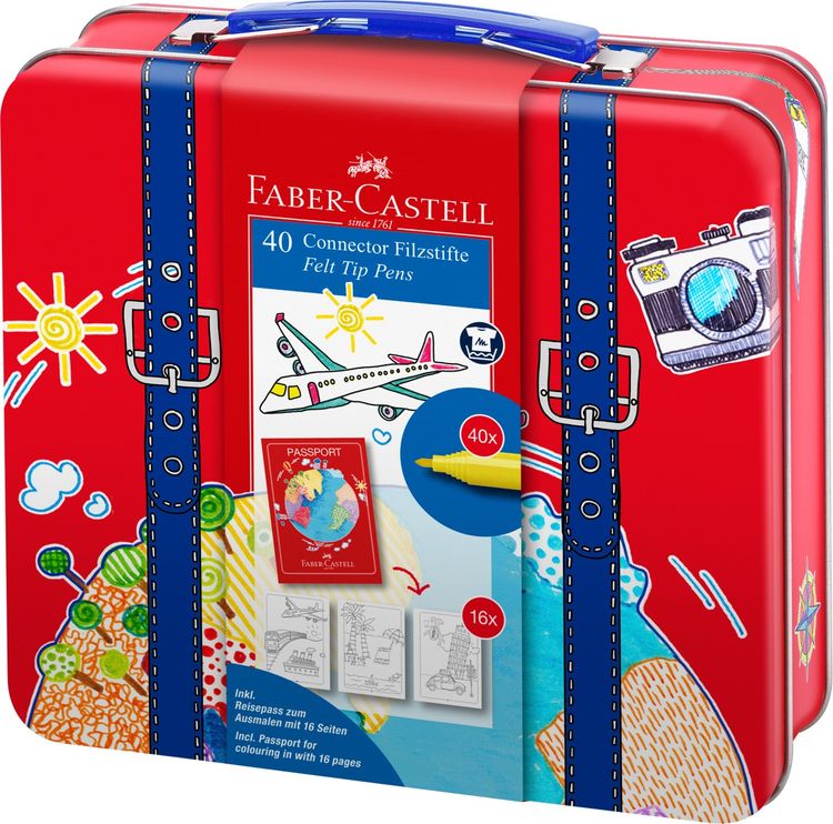 Produktbild: Faber-Castell Filzstifte Connector Reisekoffer 40er Set