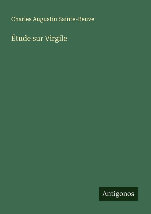 Produktbild: &Eacute;tude sur Virgile