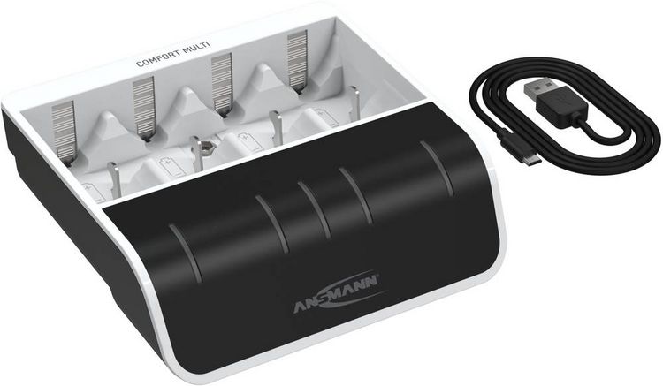 Produktbild: Ansmann Comfort Multi Rundzellen-Ladeger&auml;t NiMH Micro (AAA), Mignon (AA), Baby (C), Mono (D), 9 V Block