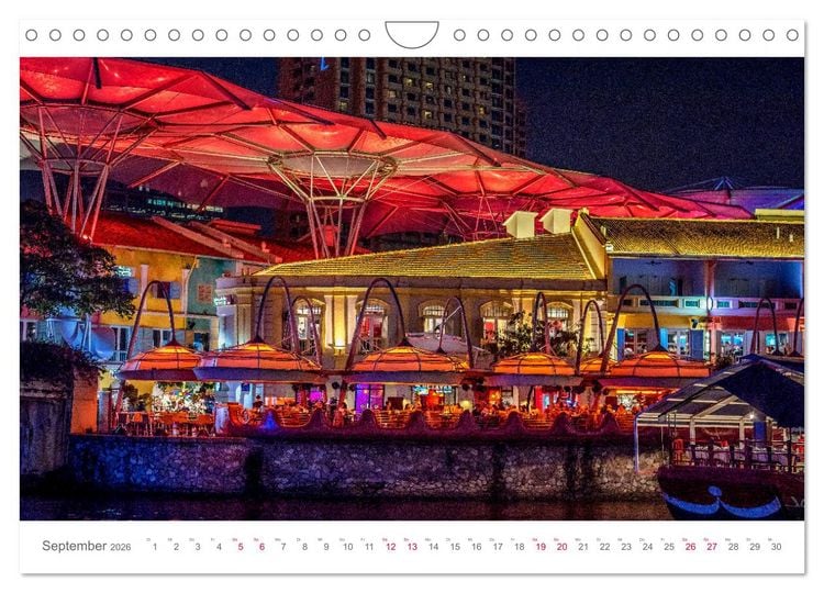 Produktbild: Singapur, Metropole in Asien (Wandkalender 2026 DIN A4 quer), CALVENDO Monatskalender