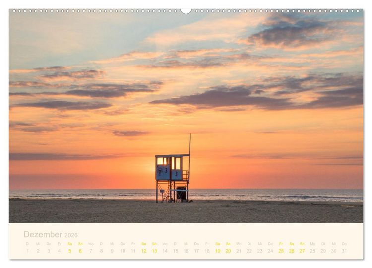 Produktbild: Traumstr&auml;nde der Nordsee (hochwertiger Premium Wandkalender 2026 DIN A2 quer), Kunstdruck in Hochglanz