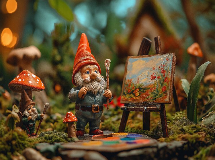 Produktbild: CALVENDO Puzzle Der K&uuml;nstler-Gartenzwerg am Werk | 2000 Teile Lege-Gr&ouml;&szlig;e 90x67cm Foto-Puzzle f&uuml;r gl&uuml;ckliche Stunden