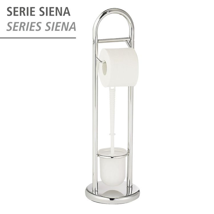 Produktbild: Stand WC-Garnitur Mod. Siena Chrom, aus Stahl