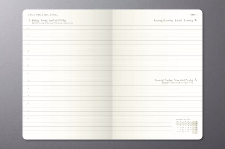 Produktbild: SIGEL C2710 Tageskalender Conceptum 2027, ca. A5, Hardcover, schwarz