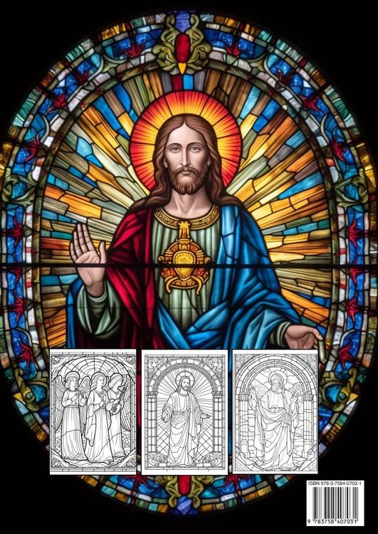 Produktbild: Bleiglas Kirchenfenster Malbuch f&uuml;r Erwachsene
