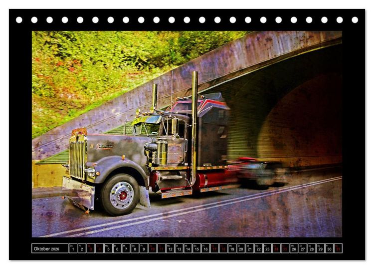 Produktbild: Kenworth W900 PHOTOART (Tischkalender 2026 DIN A5 quer), CALVENDO Monatskalender