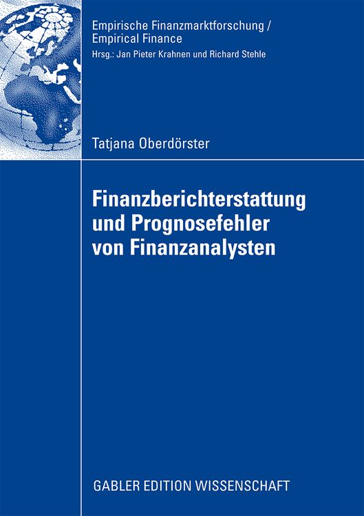 Produktbild: Finanzberichterstattung und Prognosefehler von Finanzanalysten
