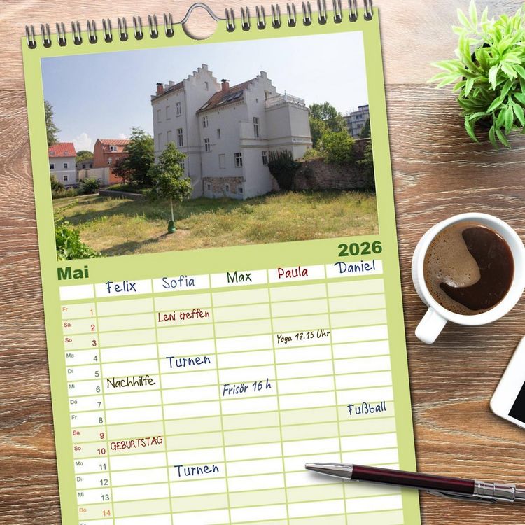 Produktbild: Familienplaner 2026 - Domstadt F&uuml;rstenwalde Spree mit 5 Spalten (Wandkalender, 21 x 45 cm) CALVENDO