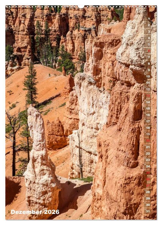 Produktbild: ARIZONA UND UTAH Rote Felsen (hochwertiger Premium Wandkalender 2026 DIN A2 hoch), Kunstdruck in Hochglanz