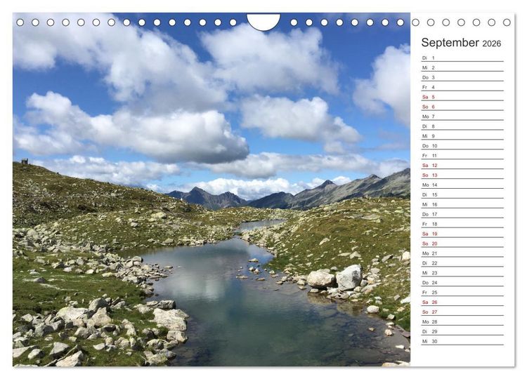 Produktbild: Alpenauszeit - Bergpause f&uuml;rs Herz (Wandkalender 2026 DIN A4 quer), CALVENDO Monatskalender