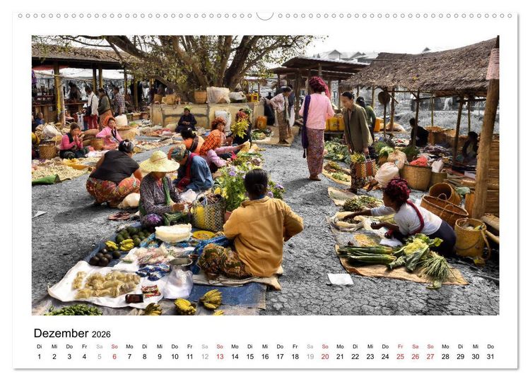 Produktbild: Myanmar &ndash; Mit anderen Augen (hochwertiger Premium Wandkalender 2026 DIN A2 quer), Kunstdruck in Hochglanz