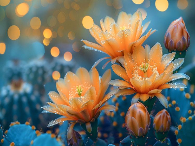 Produktbild: CALVENDO Puzzle Zarte Kakteenbl&uuml;ten | 1000 Teile Lege-Gr&ouml;&szlig;e 64x48cm Foto-Puzzle f&uuml;r gl&uuml;ckliche Stunden
